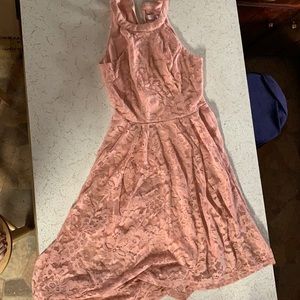 Pink halter top dress